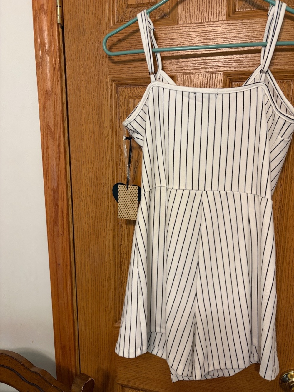 Skort pinned striped